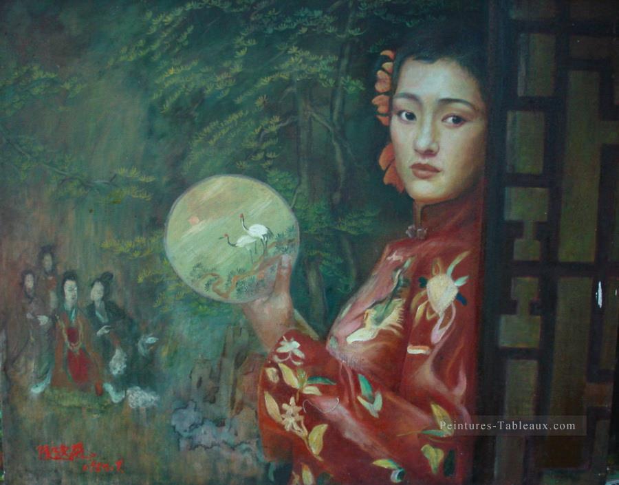 zg053cD167 chinois peintre Chen Yifei Peintures à l'huile
